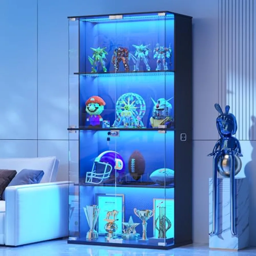 Glass Cabinet Display - Perakende kullanım için tasarlanmış, LED ışıklı