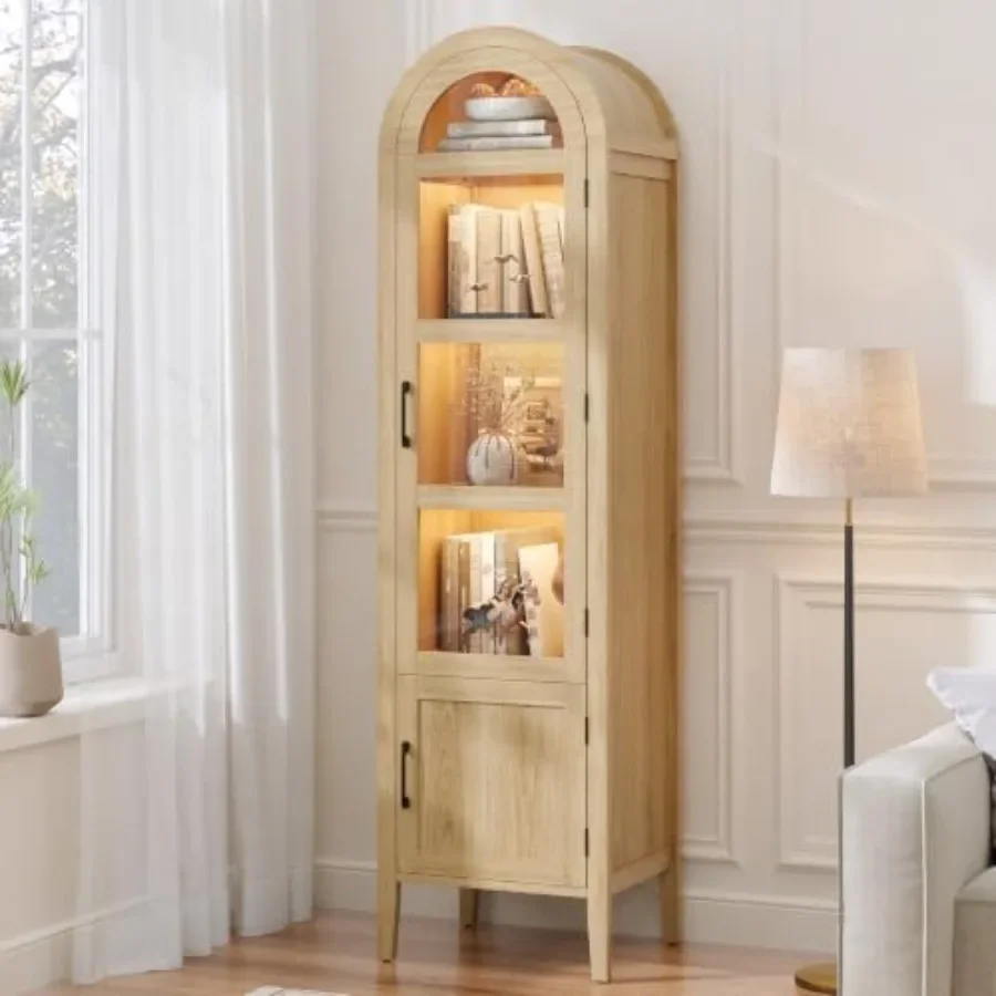 Glass Cabinet Display - 71 cm Genişliğinde, Cam Kapılı, Arkasız