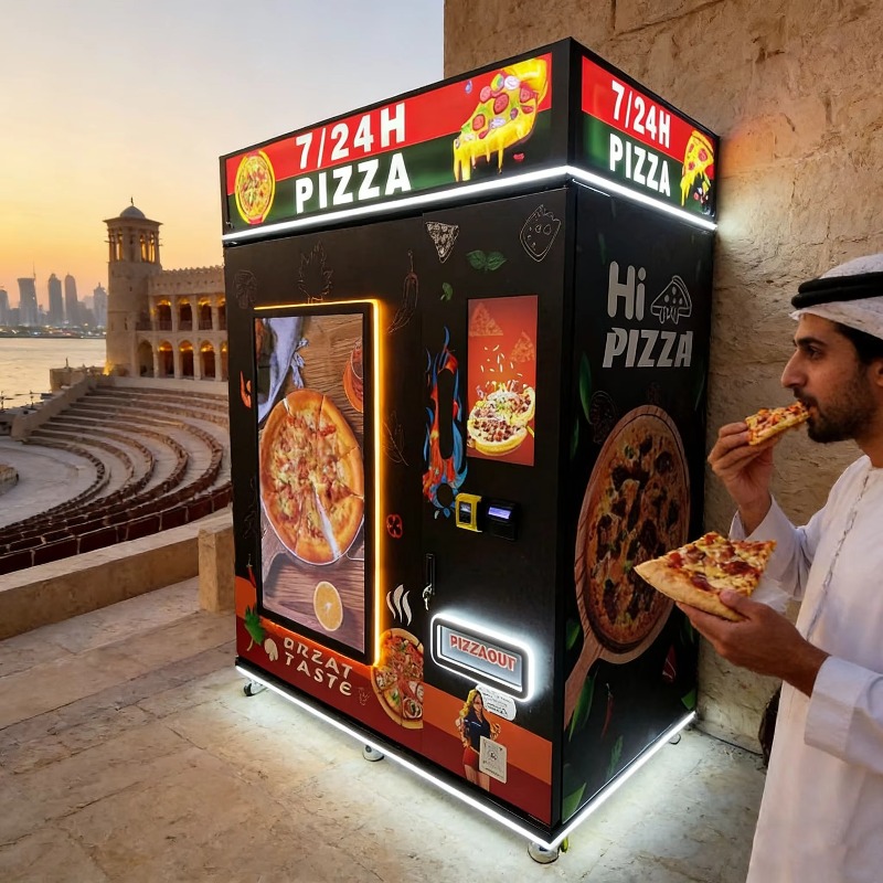 Vending Machine Qr Code - Özel Pizza Otomatı QR Kodu ve