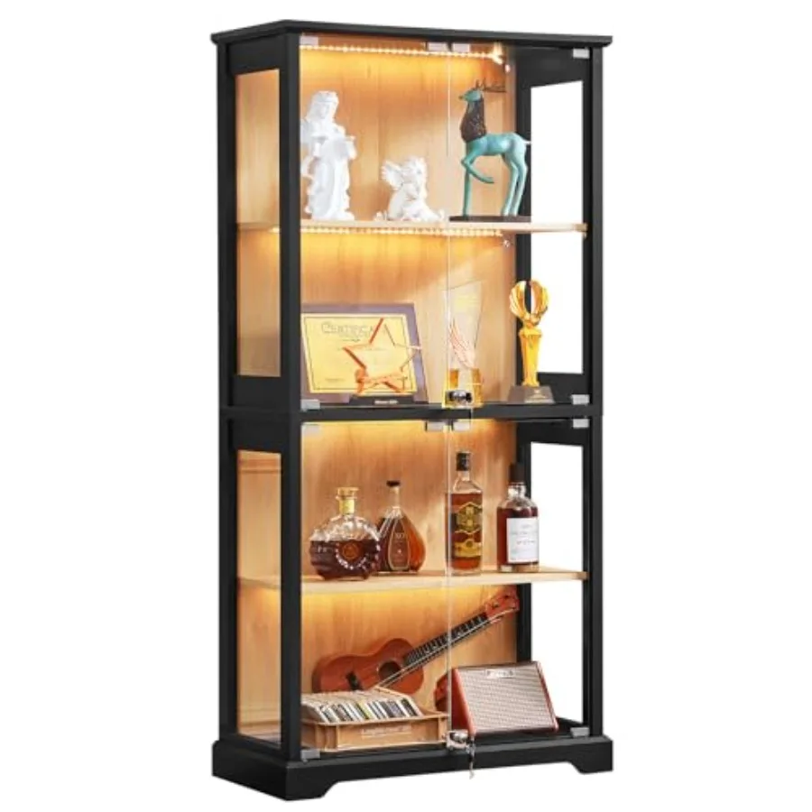 Glass Cabinet Display - Oturma odası için kilitli, çiftlik evi