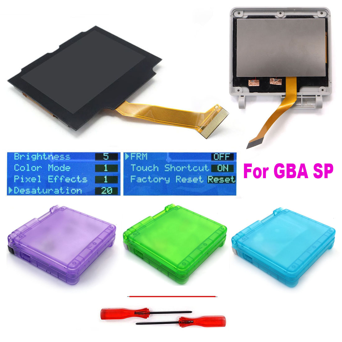Lcd Screen Arcade - HISPEEDIDO GBA SP IPS V5 Ekranı,