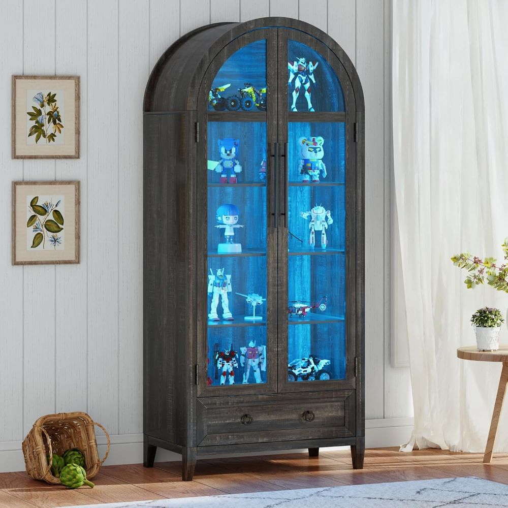 73 Kavisli Camlı Vitrin, 4 Kat - Glass Cabinet Display incelemesi ve fiyatı