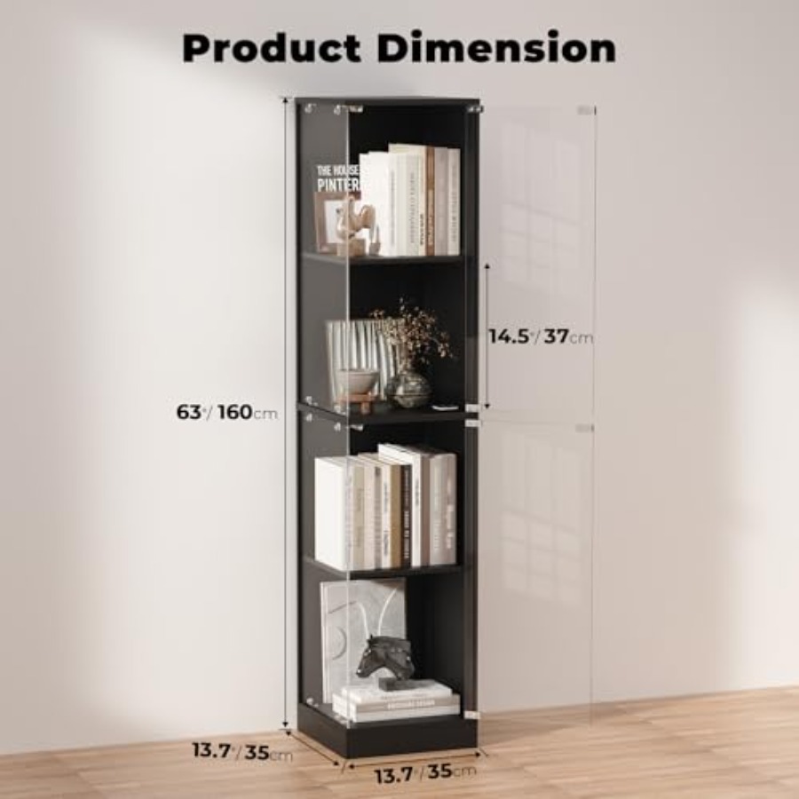 Cam kapaklı köşe vitrin, beyaz - Glass Cabinet Display incelemesi ve fiyatı