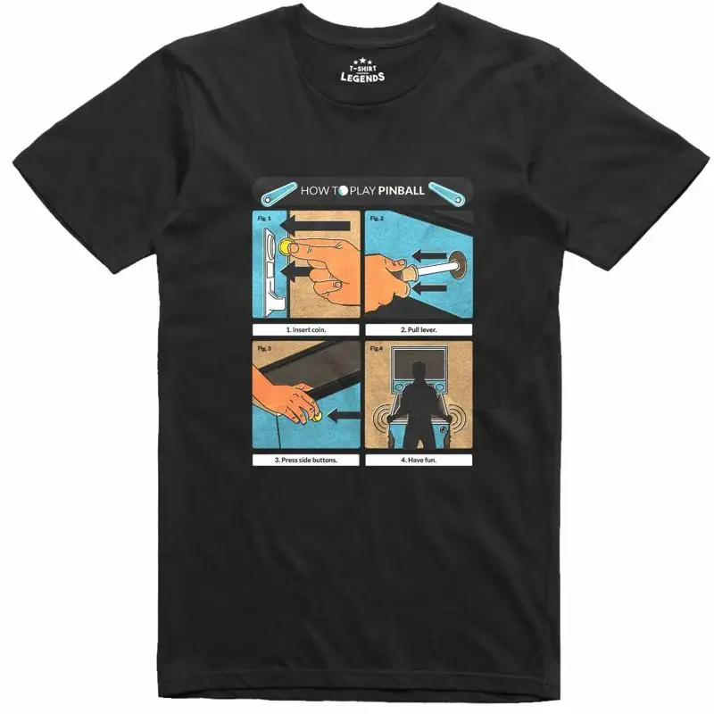 Erkek Tişörtü Retro Langırt Ma - Pinball Machine incelemesi ve fiyatı