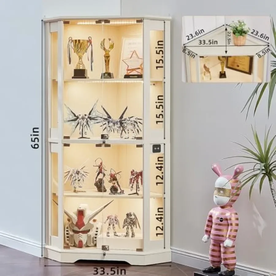 Oturma Odası için Kilitli Köşe - Glass Cabinet Display incelemesi ve fiyatı
