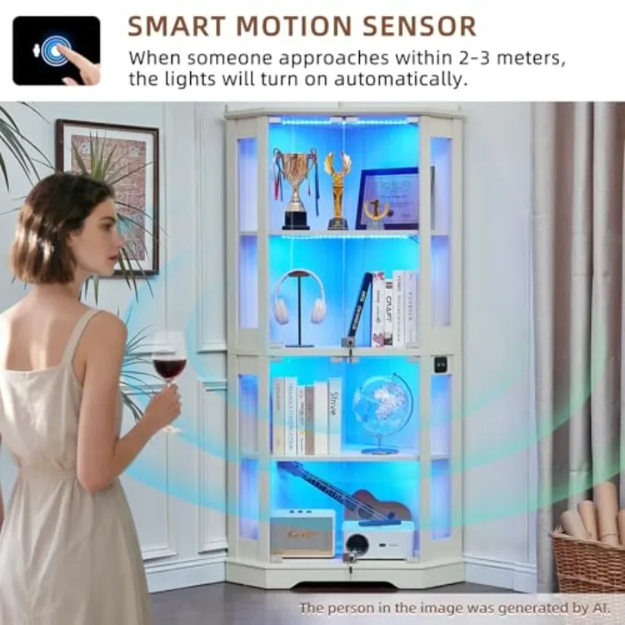 Oturma Odası için Kilitli Köşe - Glass Cabinet Display incelemesi ve fiyatı