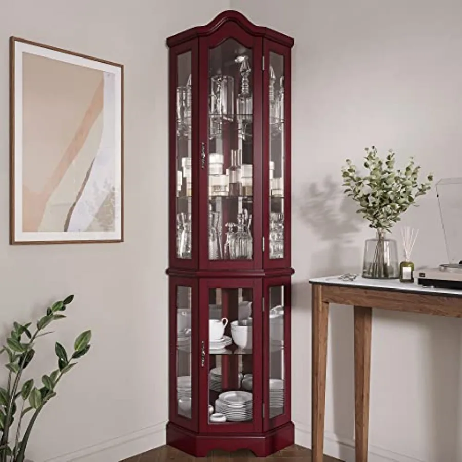 Işıklı Köşe Vitrini, Kavisli Ü - Glass Cabinet Display incelemesi ve fiyatı