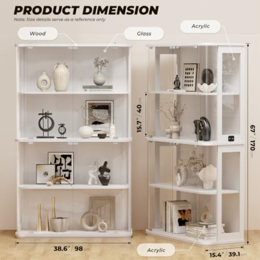 Perakende kullanımı için yuvar - Glass Cabinet Display incelemesi ve fiyatı