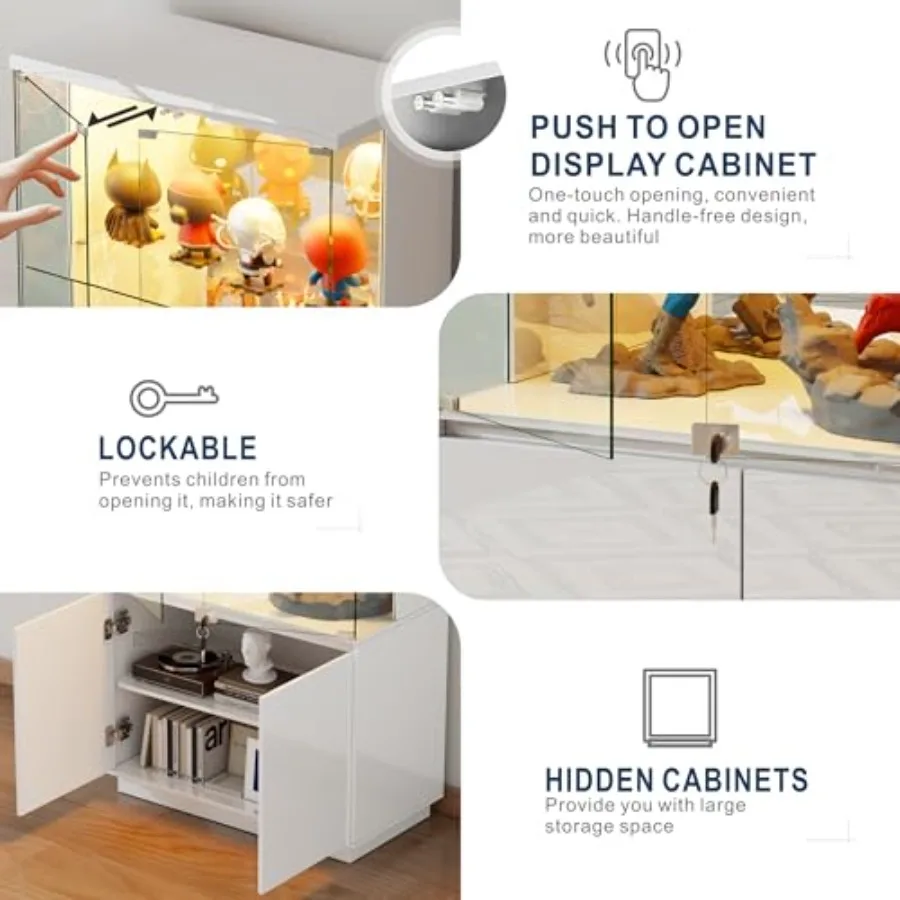 71 cm Genişliğinde, Kilitleneb - Glass Cabinet Display incelemesi ve fiyatı