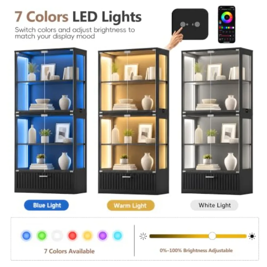 Oturma Odası için Cam Kapılı 6 - Glass Cabinet Display incelemesi ve fiyatı